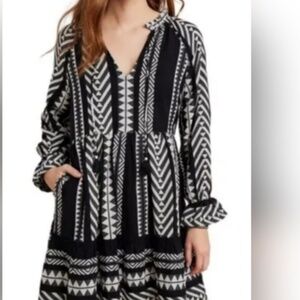 Maeve Dominique Tunic Dress Cotton with Tassels  SIZE XL